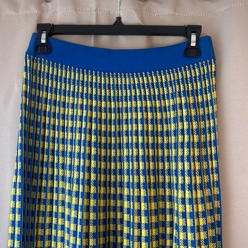 Derek Lam 10 Crosby Pleated Gingham Midi Skirt Set - Picture 7 of 14